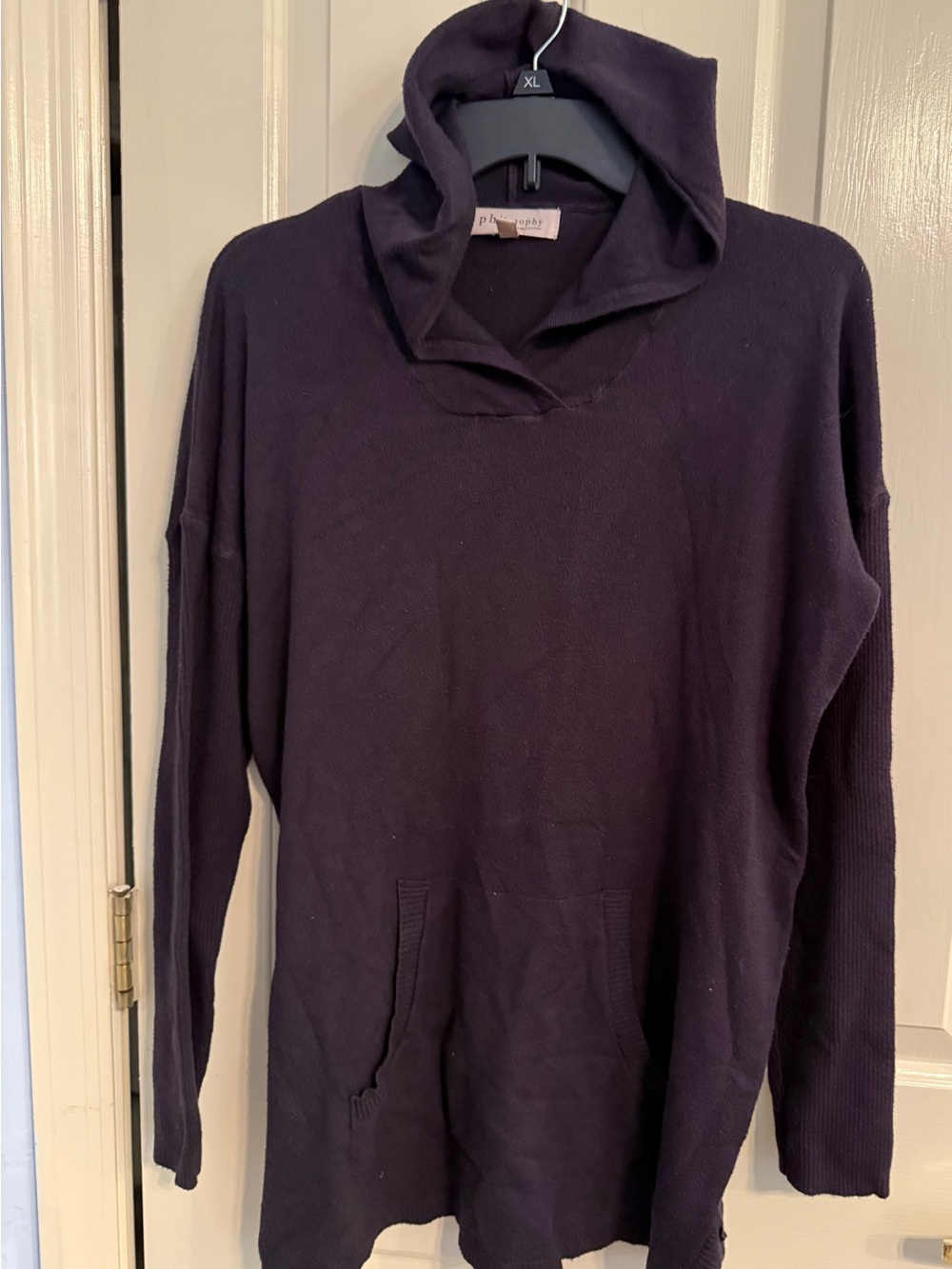 Philosophy black hooded Sweater size L